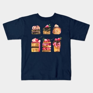 Delicious Watercolor desserts Kids T-Shirt